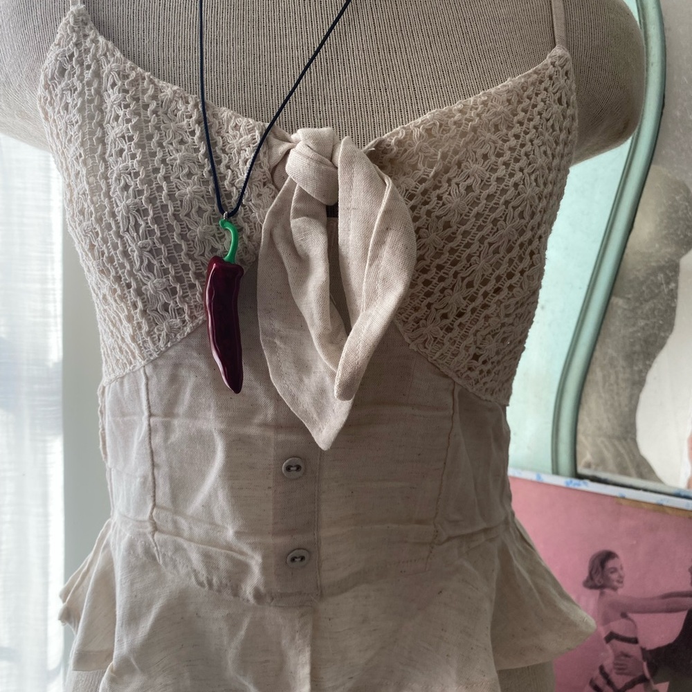 Cottage Core Boho Style Lace Blouse Size Small NWOT - Picture 5 of 8